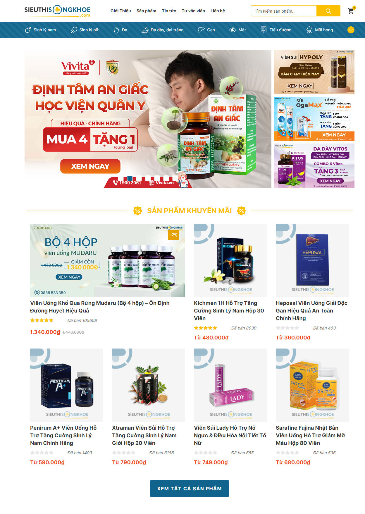 Website bán thực phẩm chức năng